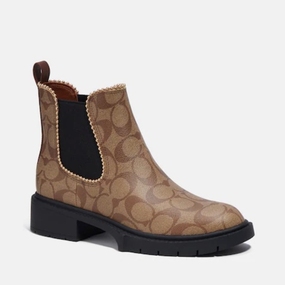 COACH Levy Bootie In Signature Canvas 9 B - Picture 6 of 6